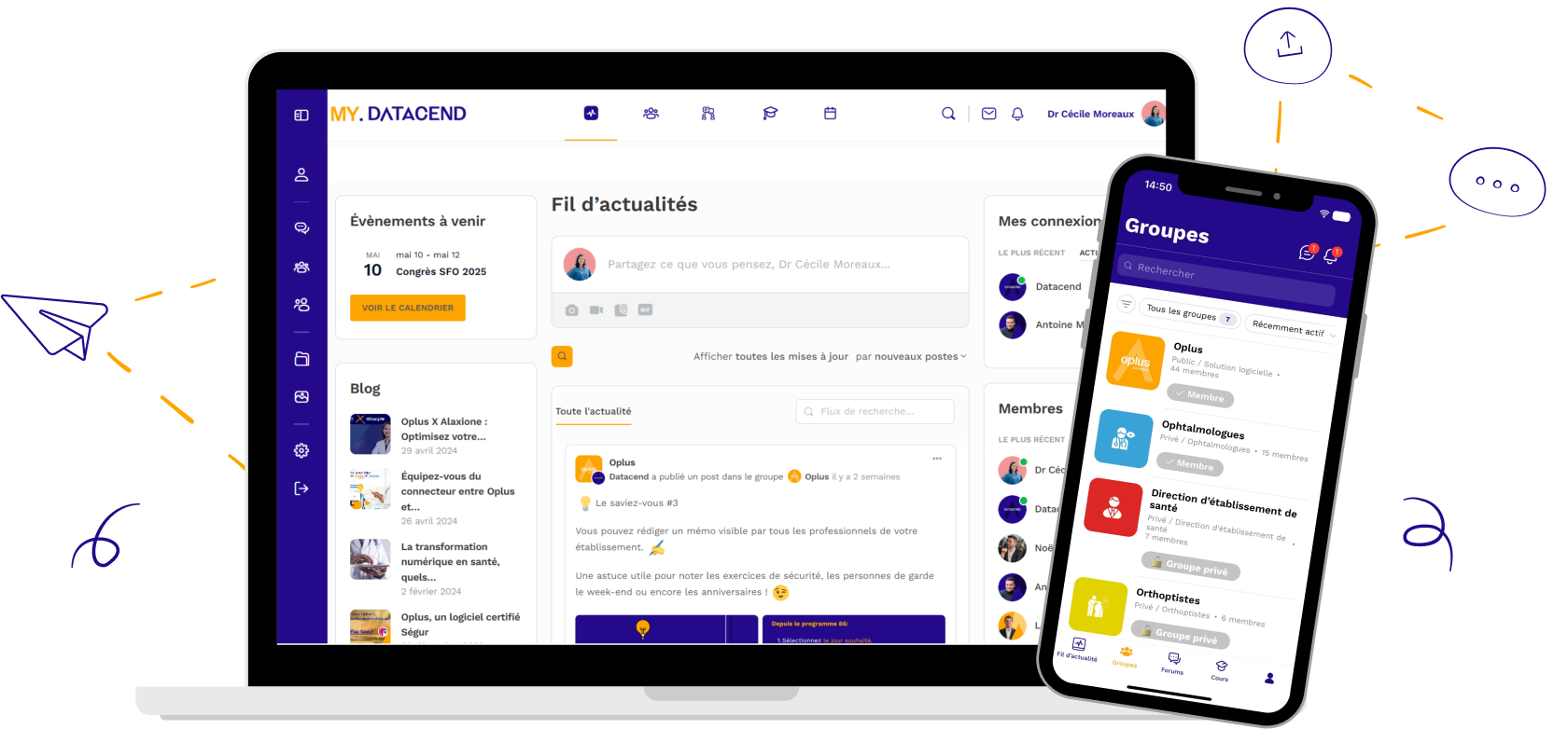 Plateforme mydatacend logiciel ophtalmologie oplus