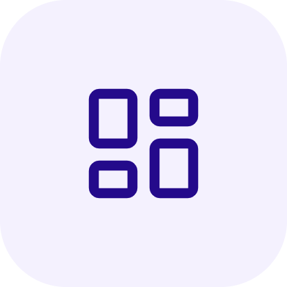 tuile-lecture-immediate | Datacend Purple app icon featuring four rounded rectangles arranged in a 2x2 grid on a light lavender background
